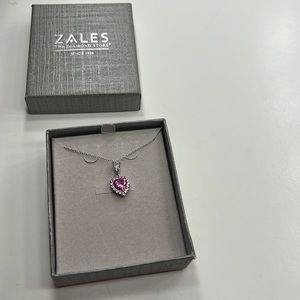 ZALES Sterling Silver Heart Pendant Necklace